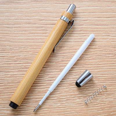 Custom LOGO Eco Friendly Bamboo Gel Ballpoint Pens Bamboo Pen Erasable